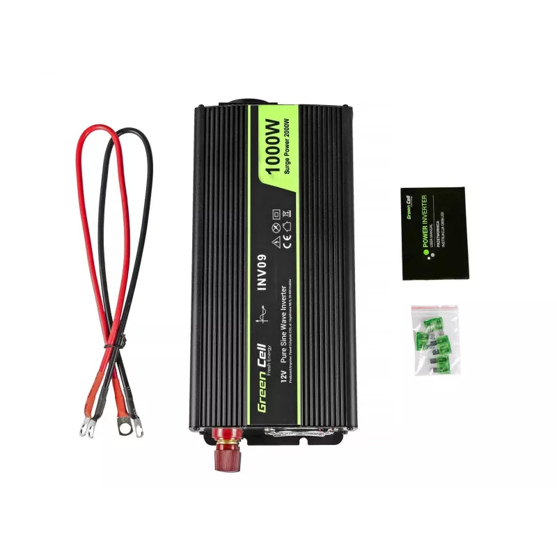 Green Cell INV09 toiteadapter/inverter Auto 1000 W Must