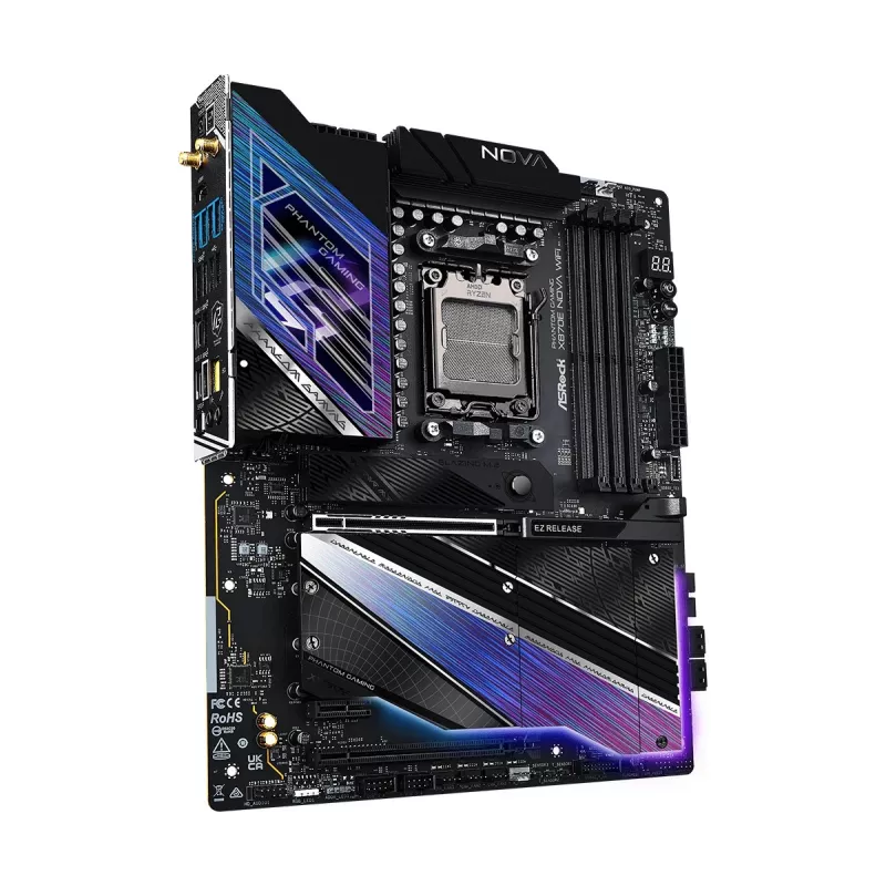 Emaplaat ASRock X870 NOVA WIFI — AMD X870, Socket AM5, ATX, 4× DIMM DDR5, 256GB, Wi‑Fi 6E, 2.5GbE