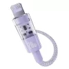 USB-C to Lightning kiirlaadimiskaabel Baseus Gem 1 m 20 W lilla, nailonümbris, 7-kontaktiline Lightning