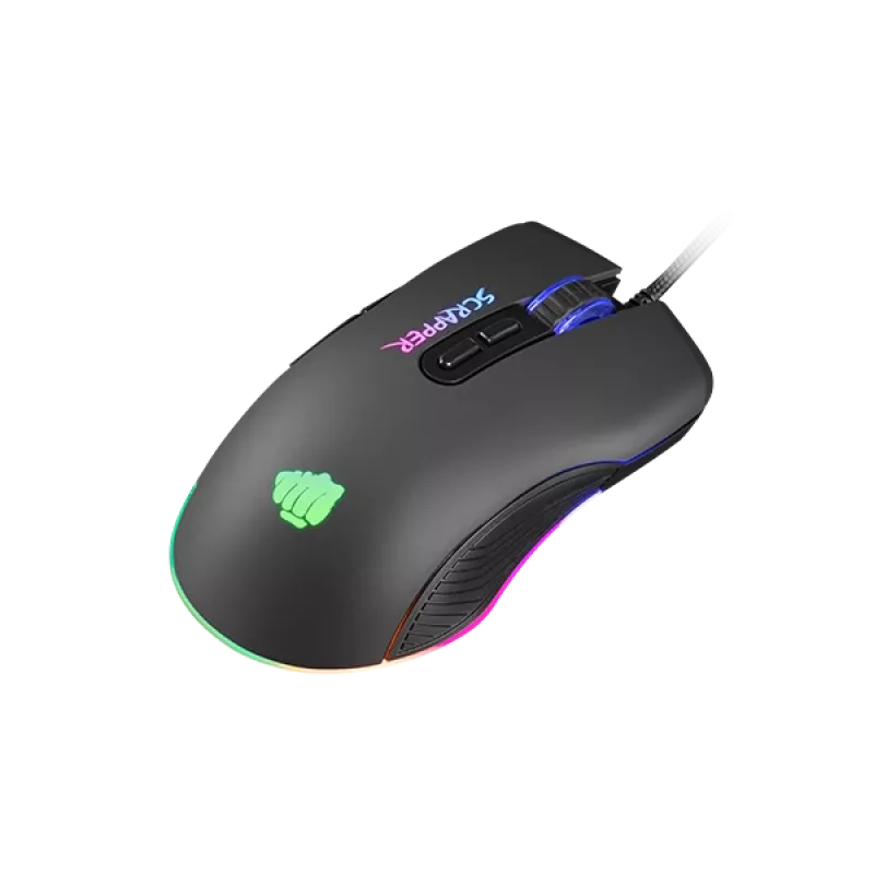 FURY Scrapper mängurihiir, mõlemakäeline, USB Type-A, optiline, 6400 DPI