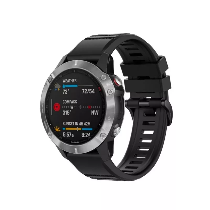 Silikoonrihm FIXED Garmin QuickFit 26mm must — asendusrihm 26 mm