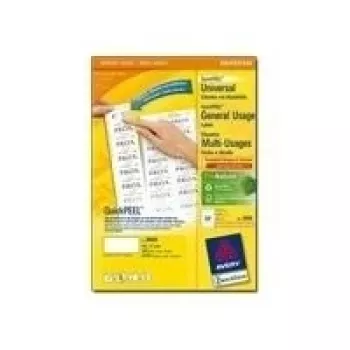 AVERY Zweckform QuickPEEL universaalsed sildid, 48 x 21 mm valge, ääris ümberringi, ProNature – FSC-sertifitseeritud (3650)