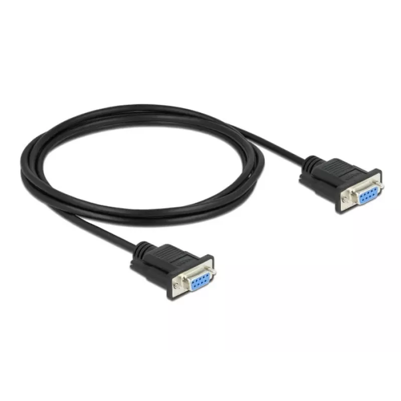 Jadakaabel DeLOCK 86605 Must 2m RS-232 Sub-D9