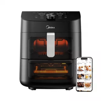 Airfryer Midea MAD1100DADK, 1850 W, topeltmaht 4.4/6.4 L