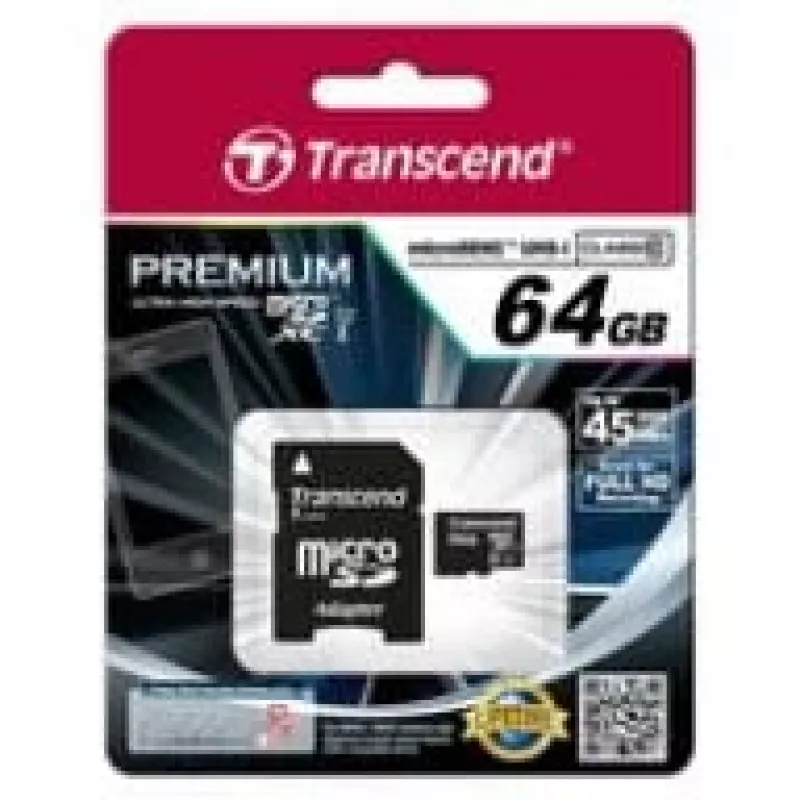 Transcend 64GB microSDXC UHS-I Flash-mälu TS64GUSDU1