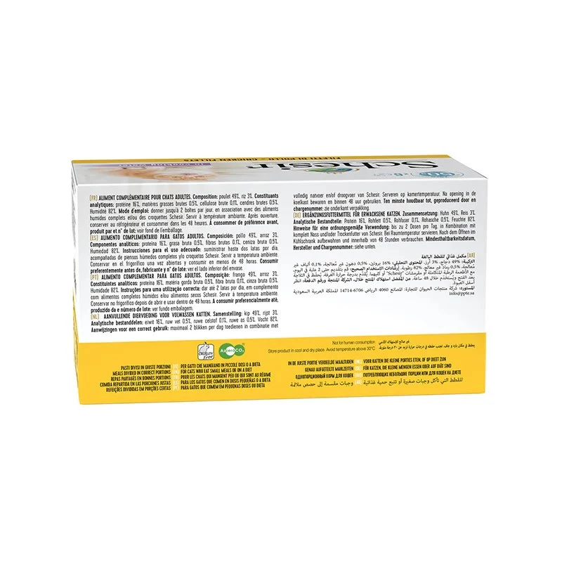 SCHESIR Kanafileed puljongis - märg kassitoit - 6x50g