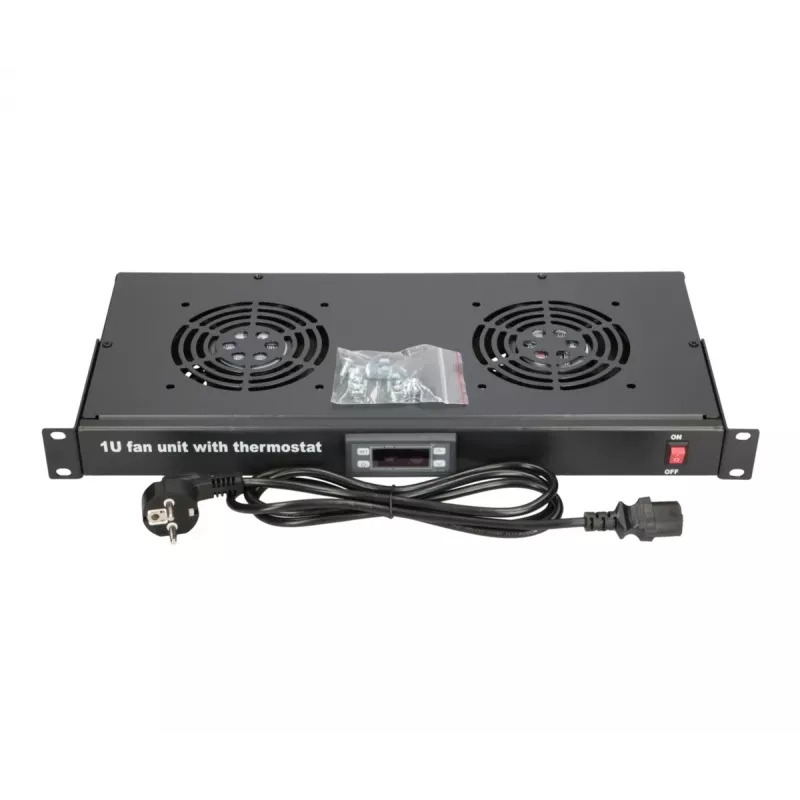 Ventilaatoripaneel Extralink EX.19089 19 tolli 2 ventilaatorit termostaadiga