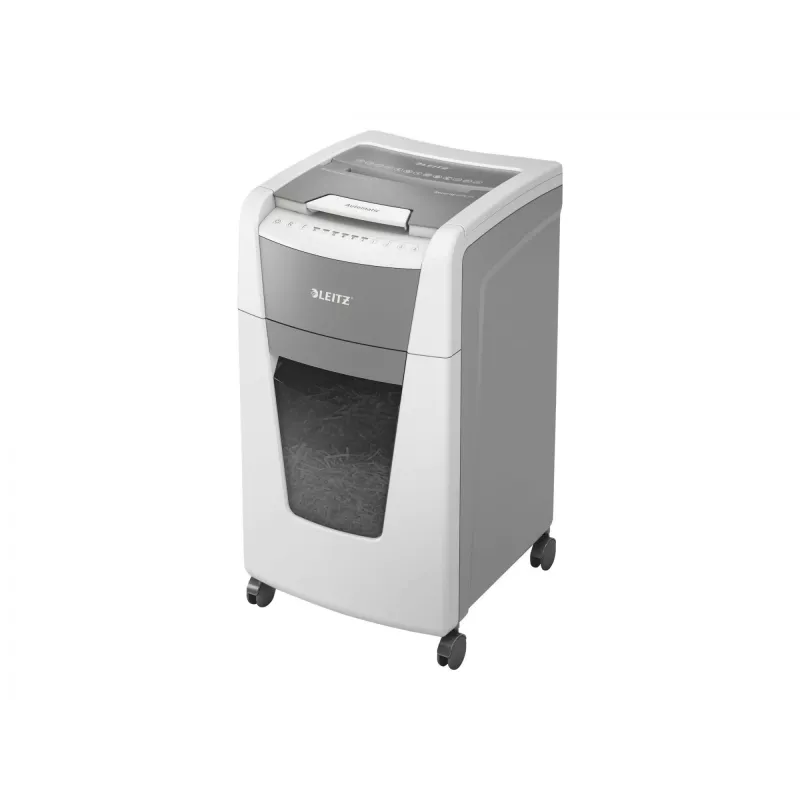 Leitz IQ Autofeed Office 300 automaatne paberipurustaja P4, ristpurustus, 22 cm, 4 x 30 mm, 60 L, 500 lehte, 55 dB