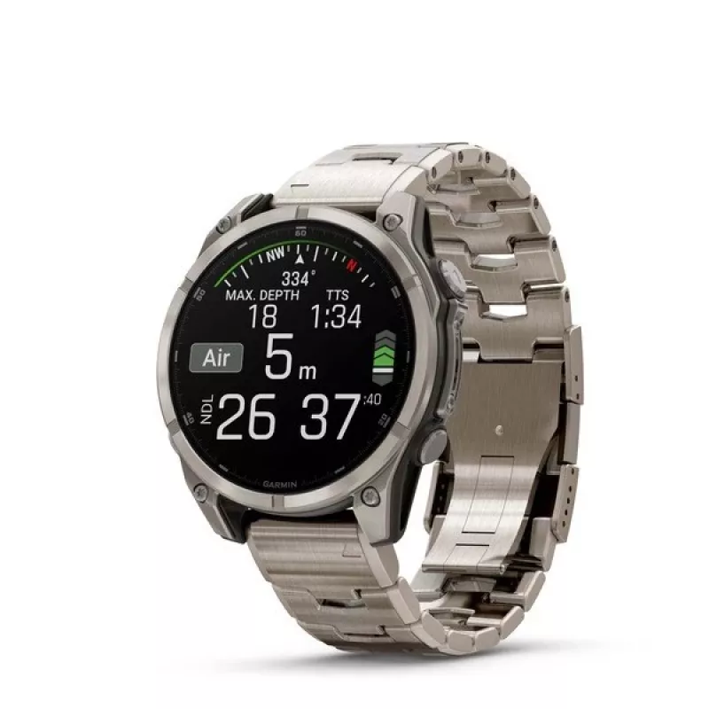 Nutikell GARMIN Fenix 8 47 mm, 1,4 tolli (3,56 cm) AMOLED 454×454, titaan, Wi‑Fi, GPS
