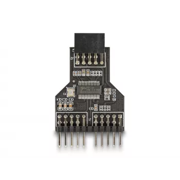 DeLOCK 60045 kaabel-üleminek 9 pin USB 2.0 2 x 9 pin päis Must