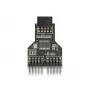 DeLOCK 60045 kaabel-üleminek 9 pin USB 2.0 2 x 9 pin päis Must