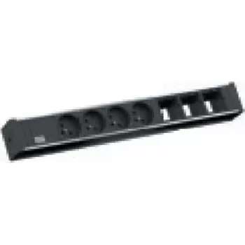 Bachmann Universal pikendusjuhe 3 m 4 vahelduvvoolu pistikupesa Siseruumides Must Hõbedane