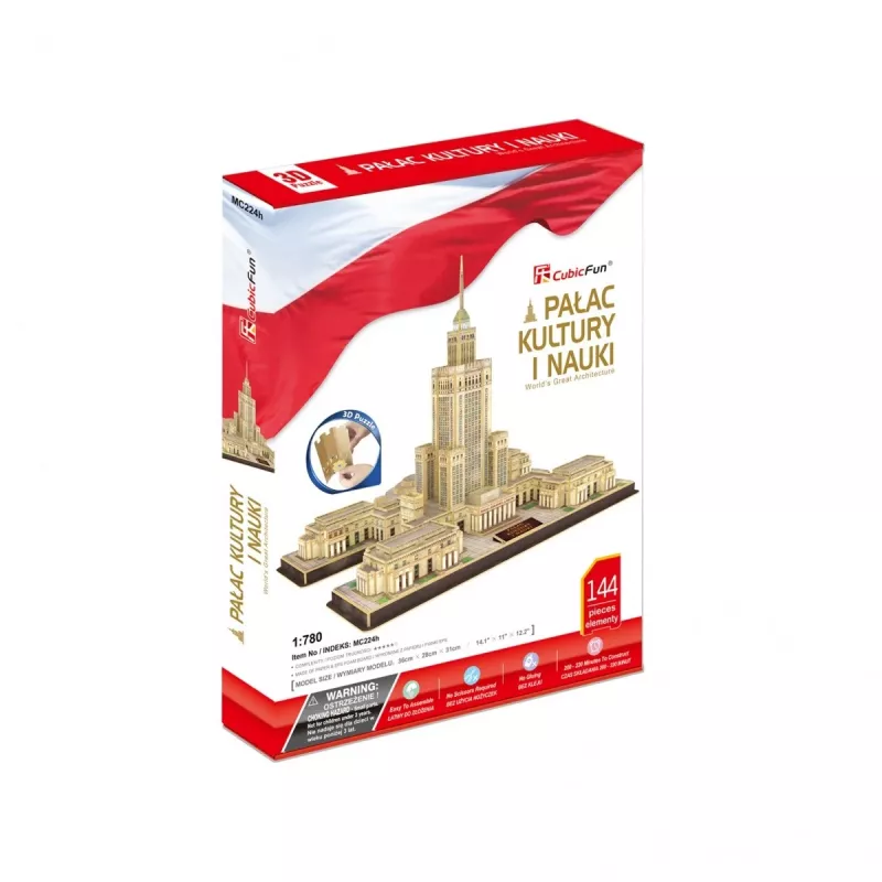 3D PUZZLE Kultuuri- ja Teaduspalee, 144 ELEMENTI