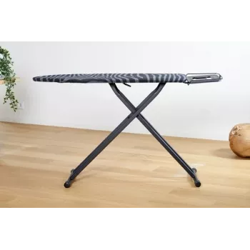 Täissuuruses triikimislaud Taurus 994178000 — 410 x 1250 mm, reguleeritav kõrgus kuni 930 mm, puuvillase kattega, must
