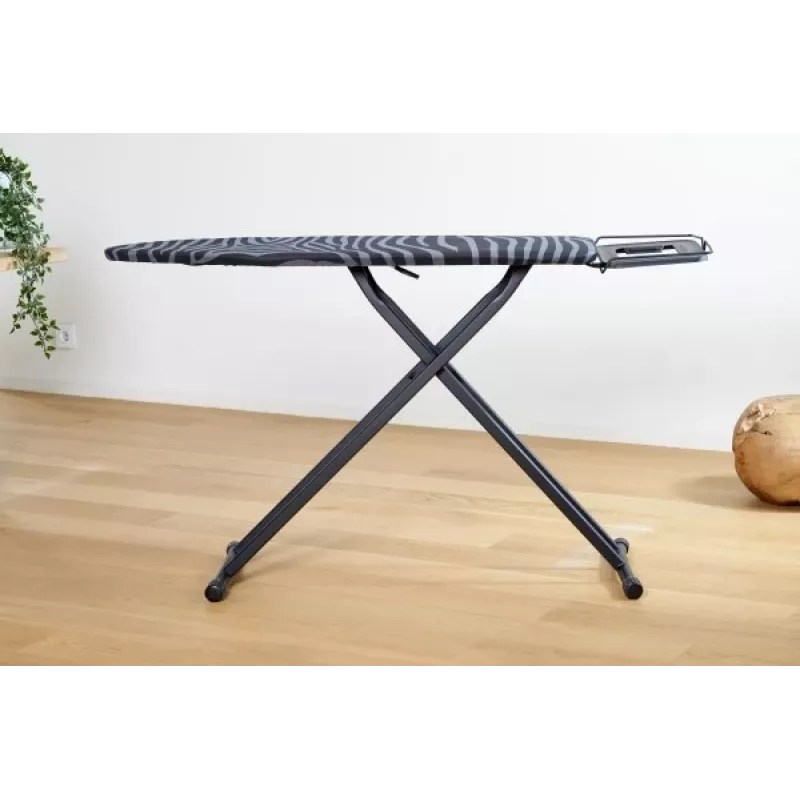 Täissuuruses triikimislaud Taurus 994178000 — 410 x 1250 mm, reguleeritav kõrgus kuni 930 mm, puuvillase kattega, must