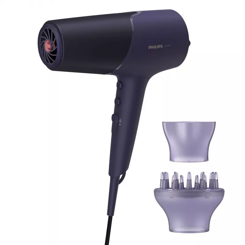 Föön Philips 5000 series BHD514/00, 2300 W, violetne, 6 kiirust, 6 soojusastet, ioonfunktsioon, külmaõhu puhumine