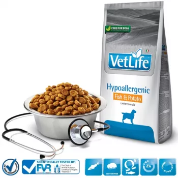 FARMINA Vet Life Hüpoallergeenne koeratoit kala ja kartuliga - kuiv koeratoit - 12 kg