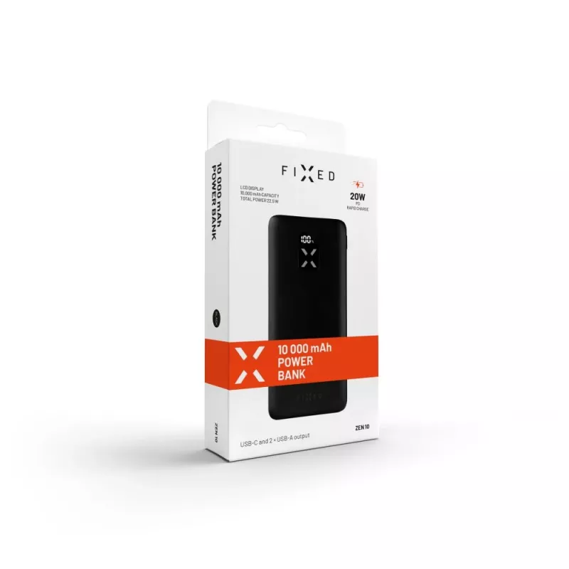 Akupank Zen 10000 mAh Must, FIXZEN-10-BK