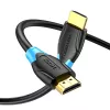 HDMI-kaabel Vention AACBN 15 m, HDMI tüüp A isane - HDMI tüüp A isane, HDMI 2.0, 18 Gbit/s, ARC, kullatud kontaktid, must
