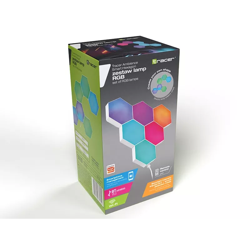 Süvistatav RGB LED-paneel TRACER Smart Hexagon Tracer 47256 Ambience TRAOSW47256