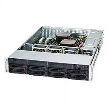 Super Micro Supermicro SC825 TQC-600LPB - Rack Mount 2U - E-ATX - SATA/SAS - Hot-Swap 600 Watt - Must (CSE-825TQC-600LPB)