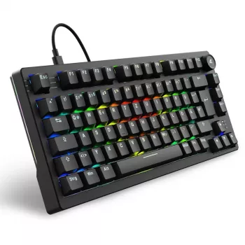 Sharkoon SGK25 klaviatuur Kodu USB QWERTZ Saksa Must 75% RGB LED