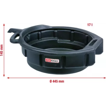 Õlikogumispann ks tools 150.9360, 17 L maht, 445 mm läbimõõt
