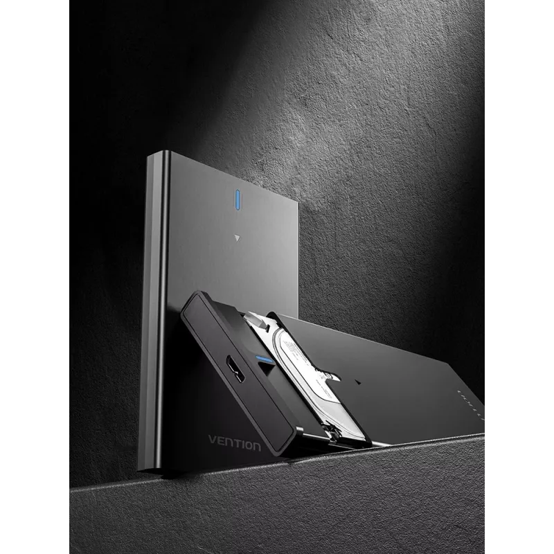 Vention 2,5-tolline SATA-kõvaketta korpus (USB 3.0 Micro-B) Must
