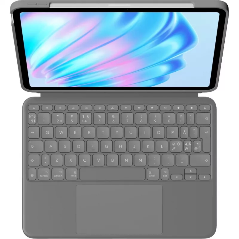 Klaviatuur Logitech Combo Touch QWERTY taani soome norra rootsi Smart Connector hall