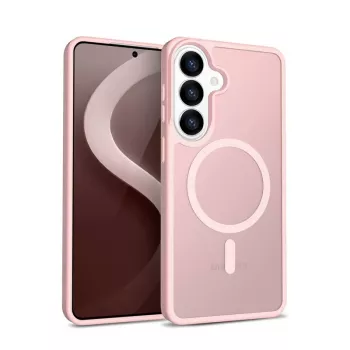 Crong Hybrid Matte Magnetic ümbris Samsung Galaxy S26 jaoks — TPU/PC, roosa