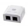 LANBERG Outlet Box RJ-45 Cat6 OU6-0002-W valge, 2 pesa, 30×54×57 mm