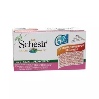 SCHESIR Kanafileed singiga tarrendis - märg kassitoit - 6x50g
