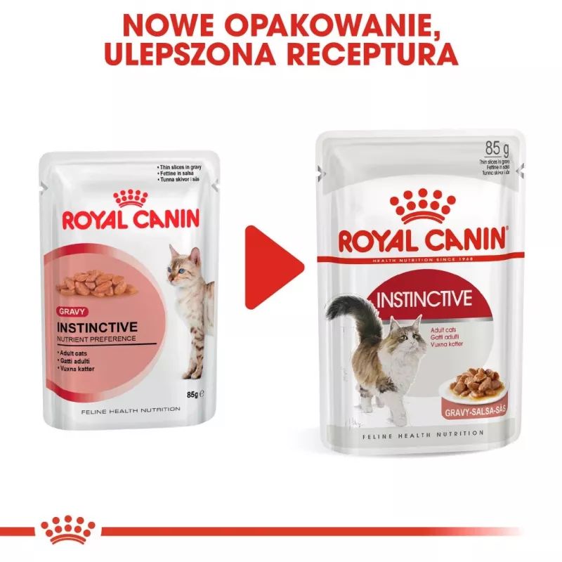 Märg kassitoit Royal Canin Instinctive 12 x 85 g — linnuliha, täiskasvanud, kuseteede tervise toetus