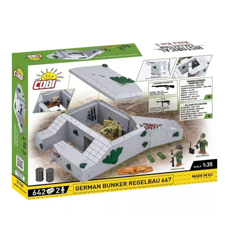 Ehituskomplekt Cobi Saksa punker Regelbau 667/642 mudel COBI-3136 – detailne telliskomplekt