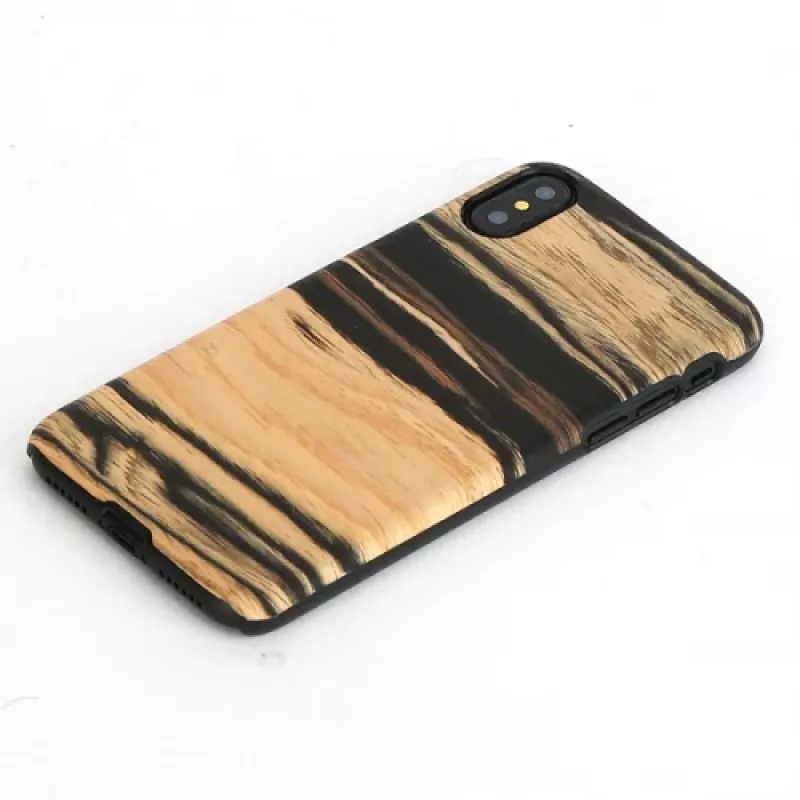 man and wood nutitelefoni ümbris iPhone X/XS jaoks — valge eebenipuu must