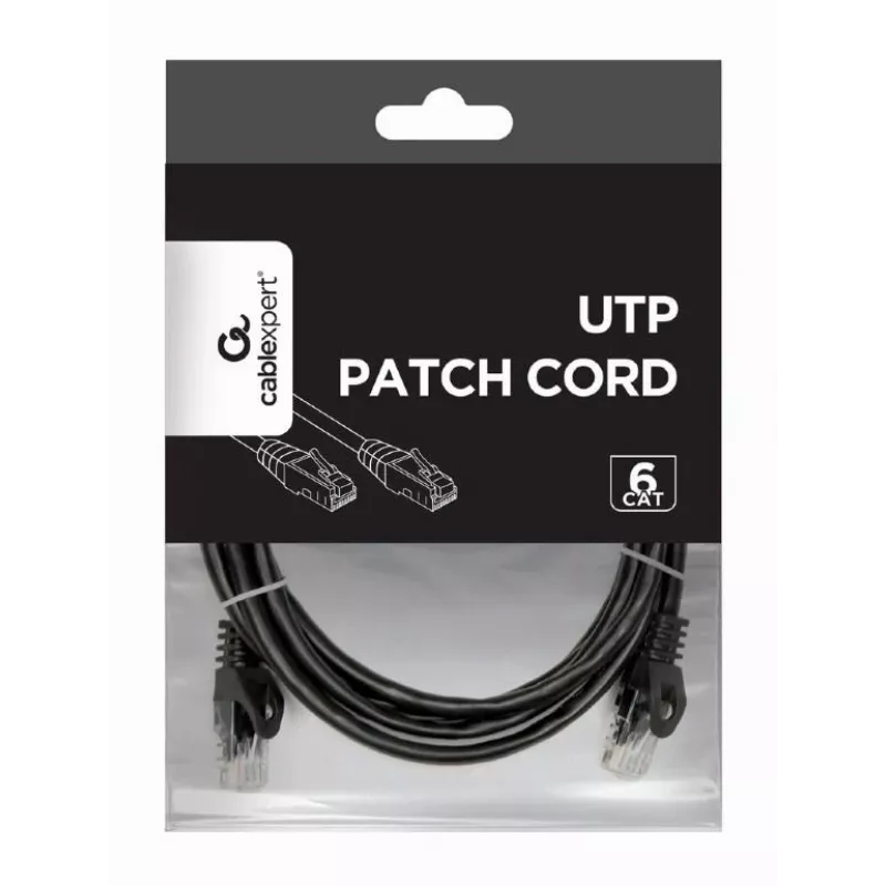 Võrgukaabel Gembird PP6U-2M/BK RJ-45 Cat6 2m Must