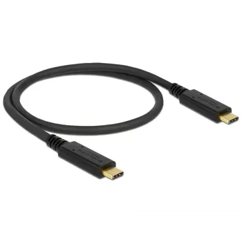 USB-kaabel DeLOCK 83042 USB 3.2 Gen 2 0,5 m USB C Must