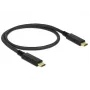 USB-kaabel DeLOCK 83042 USB 3.2 Gen 2 0,5 m USB C Must
