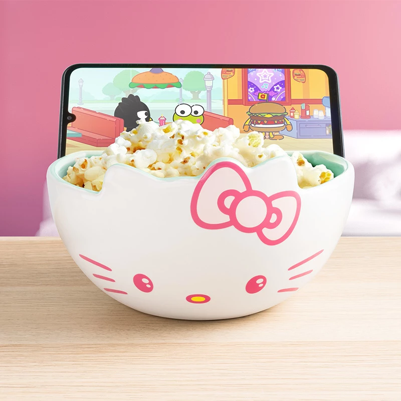 Paladone snäkikauss Hello Kitty voogesitusdisainiga — keraamiline, 800 ml maht