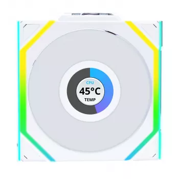 Ventilaator Lian Li UNI FAN SL Wireless LCD 120 12 cm Valge 31 dB 51.45 cfm