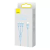 3in1 USB-kaabel Baseus StarSpeed Series, USB-C + Micro + Lightning 3,5A, 1,2 m (sinine)