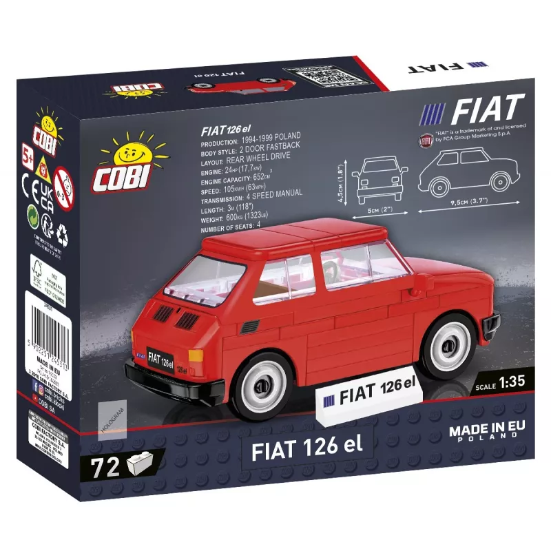 Mänguasjade ehituskomplekt Cobi Youngtimer Collection Fiat 126p el 24531 — 150 tk