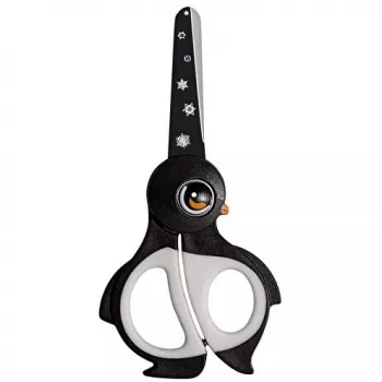 WEDO käärid mudel 73 6003 — kontori-/käsitöökäärid, sirge lõikega, üheteraline, 130 mm, must/valge