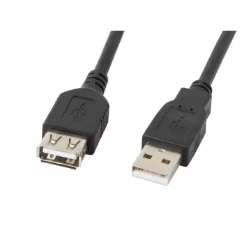 Lanberg CA-USBE-10CC-0050-BK USB-kaabel 5 m USB 2.0 USB A must (CA-USBE-10CC-0050-BK)
