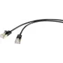Renkforce RJ45 RF-4538188 võrgukaabel, patch-kaabel CAT 8.1 F/FTP 1,00 m must üliõhuke, kullatud pistikukontaktid (RF-4538188)