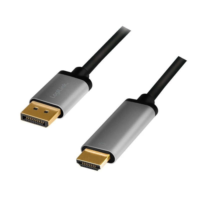 LogiLink CDA0107 videokaabli adapter 2 m DisplayPort HDMI Hall Must