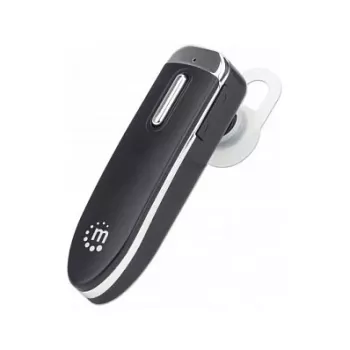 Manhattan ühe kõrvaga Bluetooth-peakomplekt, mitmesuunaline mikrofon, integreeritud juhtnupud, must, 10 tundi kasutusaega, ulatus 10 m, kaasas USB-A laadimiskaabel, Bluetooth v4.0, 3-aastane garantii