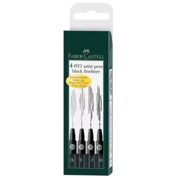 Fineliner Faber-Castell 167115 Multi Must 4 tk