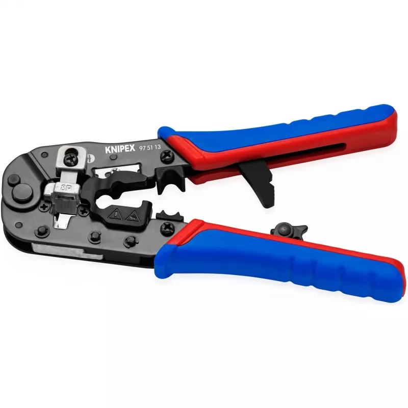 Knipex 97 51 13 kaabli krimpritangid Krimptööriist Must, Sinine, Punane