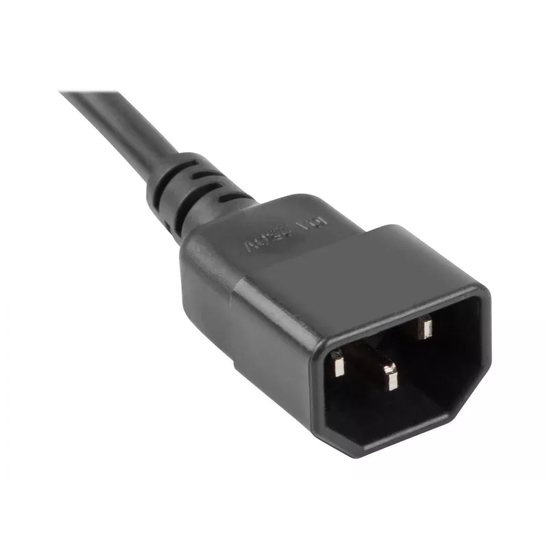 Lanberg PS0-04E-0100-IEC-BK toite pikendusjuhe 1m 4 vahelduvvoolupesa siseruumidesse Must